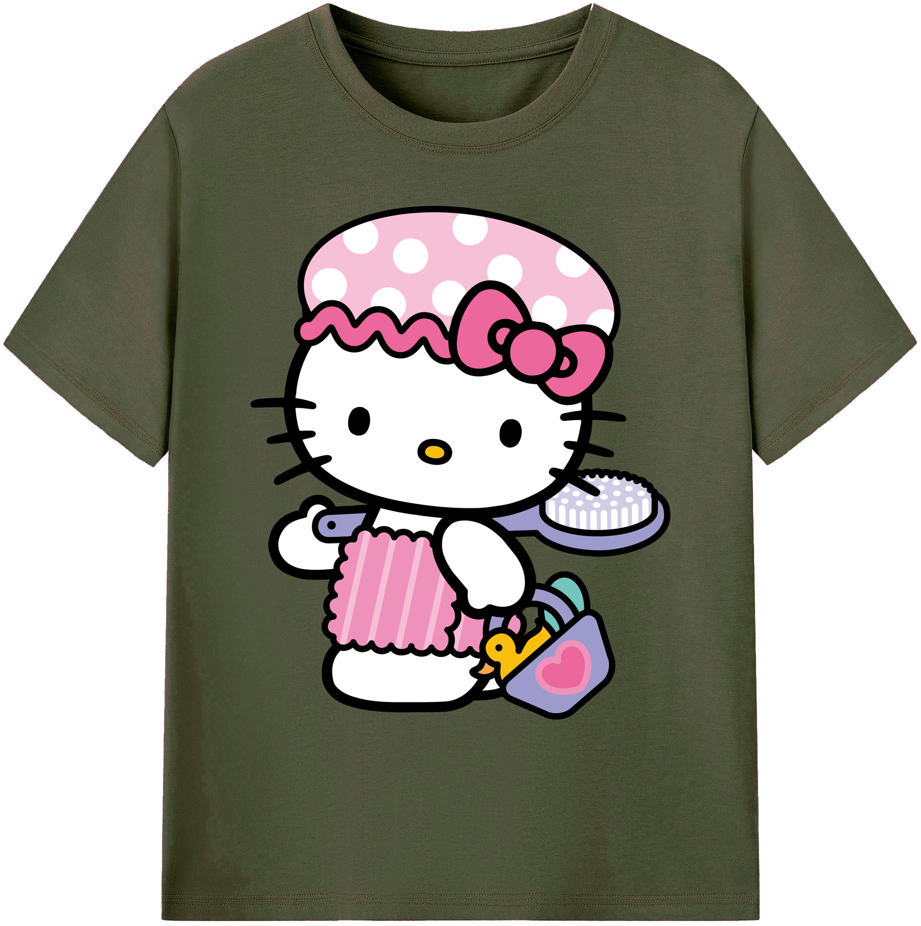 （画像用） Hello Kitty ハローキティ 綿100％ メンズ半袖Tシャツ｜肌触りやわらか＆通気性